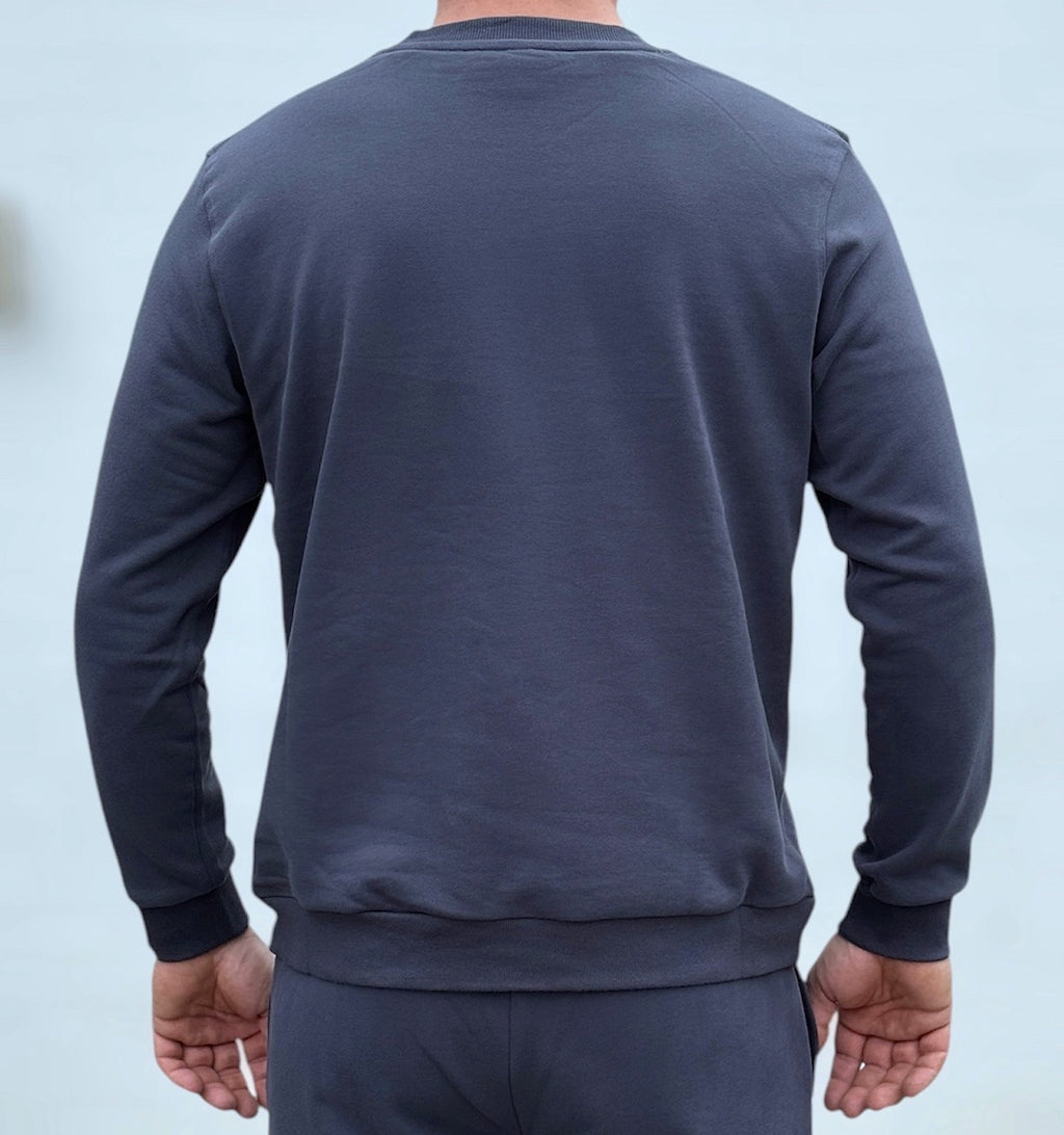 Mr. Rafal Crewneck Sweater -Steel Blue 