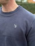Mr. Rafal Crewneck Sweater -Steel Blue 